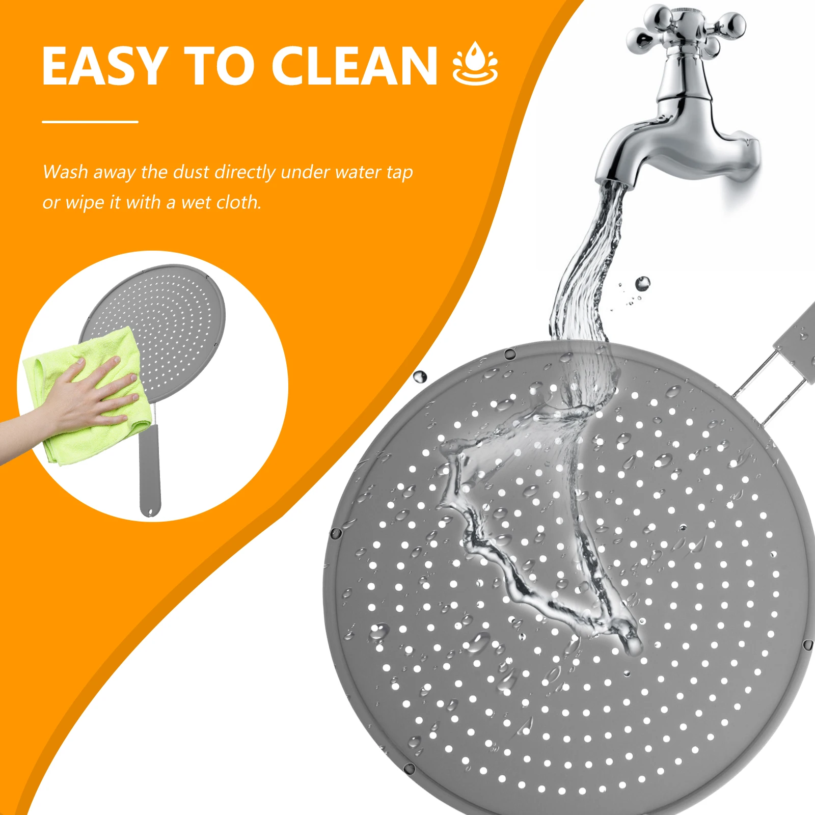 

Large Anti Splash Oil Net Silicone Splatter Screen Guard Frying Pan Lid Mesh Pot Cover Kitchen Bar Accessories