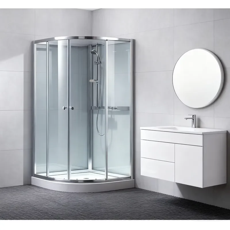 Complete Modern Hotel Glass Shower Enclosure with Tray Separate Shower Room Cottage