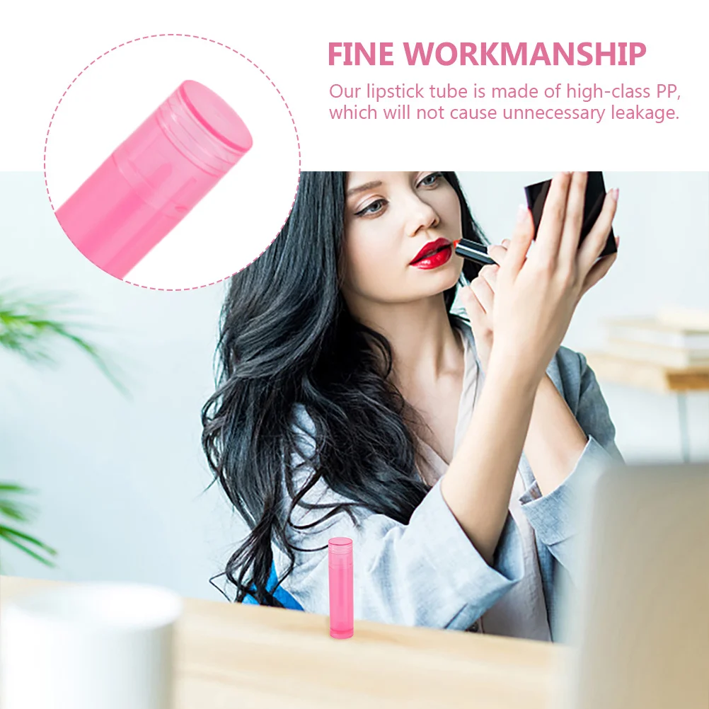 

24pcs Empty Tube Diy Lip Balm Containers Portable Lip Gloss Sub Tube Self-Made Lipstick Supplies Plastic Lipstick Holder