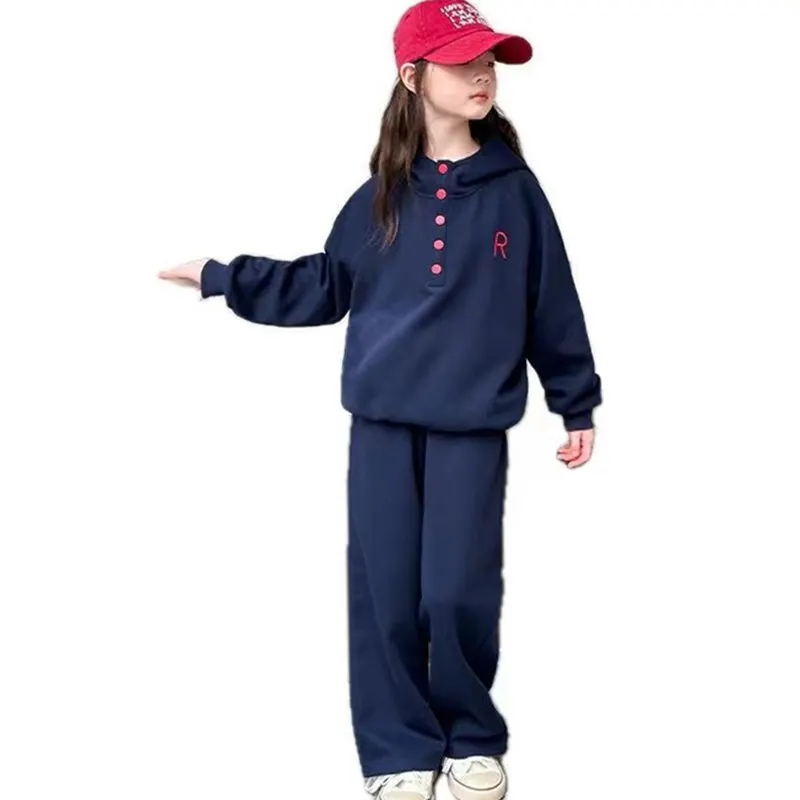 

Children's Clothes Sets Girls Sports Suits Spring Autumn Jacket Pants Outdoor Causal Style Tracksuit 2 Piece Teenager Set 5-14Y