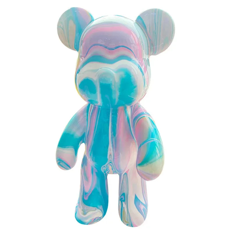 23CM Fluid Bear Handmade DIY Toy Gift Bear White Embryo Doodle Hand Painting Material Kit
