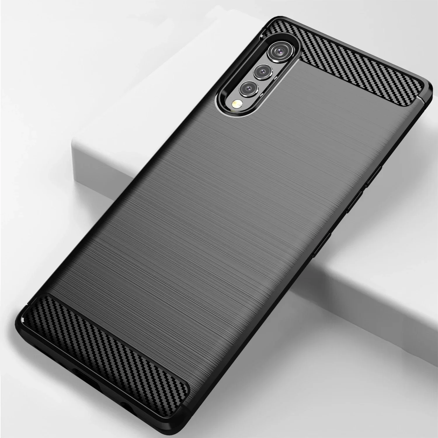 Carbon Fiber Case For LG k92 k62 k52 K51 K41S K40S K71 K61 K50 V60 V50 V40 ThinQ Back Cover For LG Q51 Q61 Q70 Q92 Case