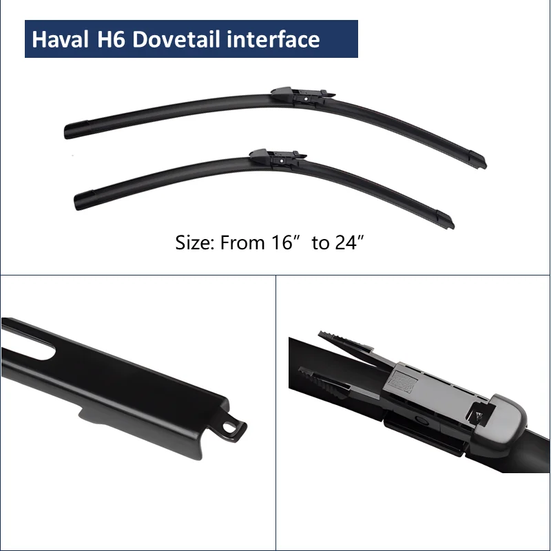 Car Wiper For Haval h6 2014 2015 2016 2017 2018 2019 2020 Front Wiper Windshield Windscreen Window Rain Brushes 23