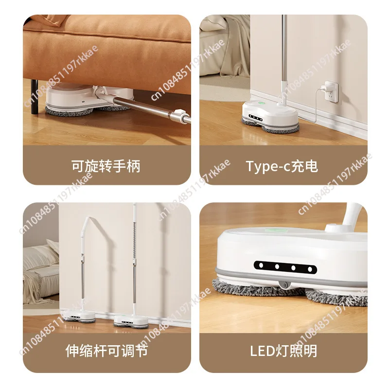 New handheld electric mop cleaner wireless mopping machine household lazy washing artifact