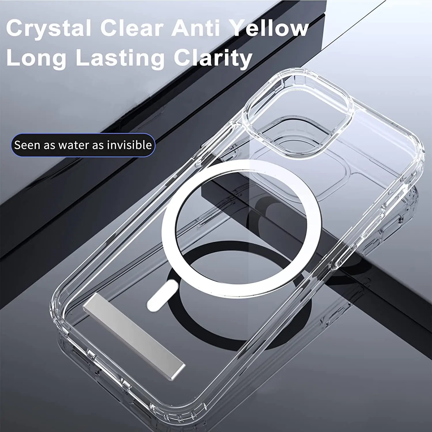 Magnetic Mobile Phone Case with Kickstand for iPhone 17 16 14 15 Pro Max Plus 12 13 Mini 11 Stand Cases Ultra Clear Back Cover