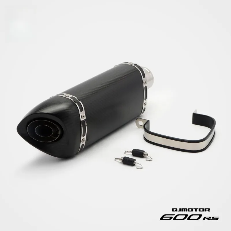 RS original, suitable for Sai 600RS modified stainless steel K11 carbon fiber full-section side bottom exhaust pipe 51mm
