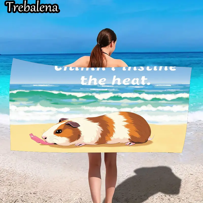 

30*60inch Ultra-Soft Beach Towel with Beach Towel Guinea Pig Summer Fun Ocean Vibes