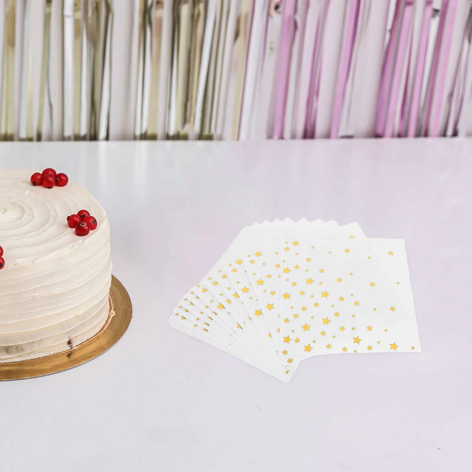 

Прочные салфетки с золотым тиснением, 40 штук, одноразовые бумажные полотенца для дня рождения, свадьбы, юбилея, праздничной сервировки стола