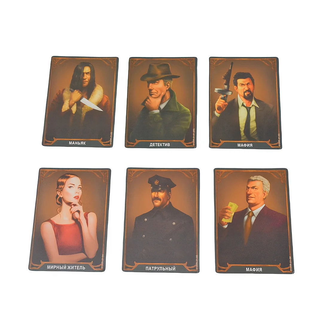 Mafia: Night Silence, Russisch kaartspel, interactief bordspel, 2-6 spelers, een must-have voor feesten, vakantiecadeaus, spelcadeaus!