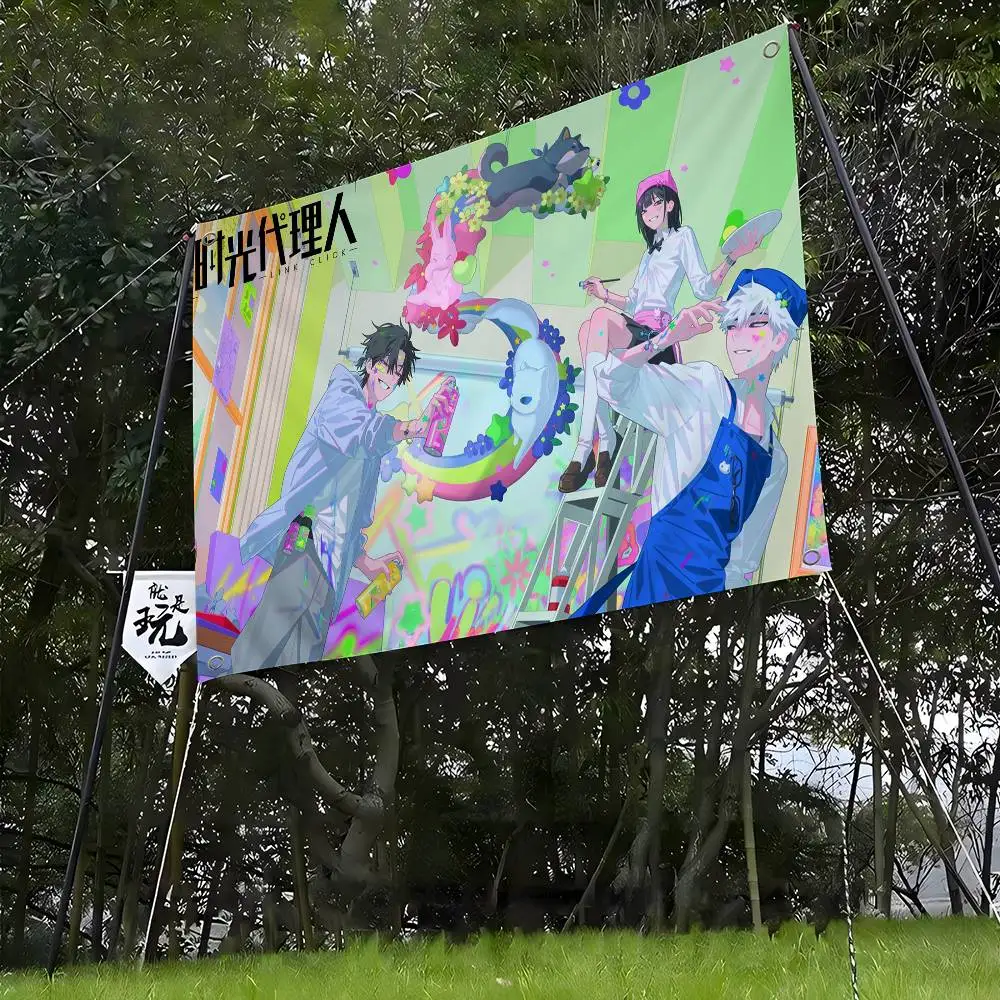 Hot Bl Anime L-link Click Retro Flags Multiple Choice Living Studio Booth Interior Decoration Banner