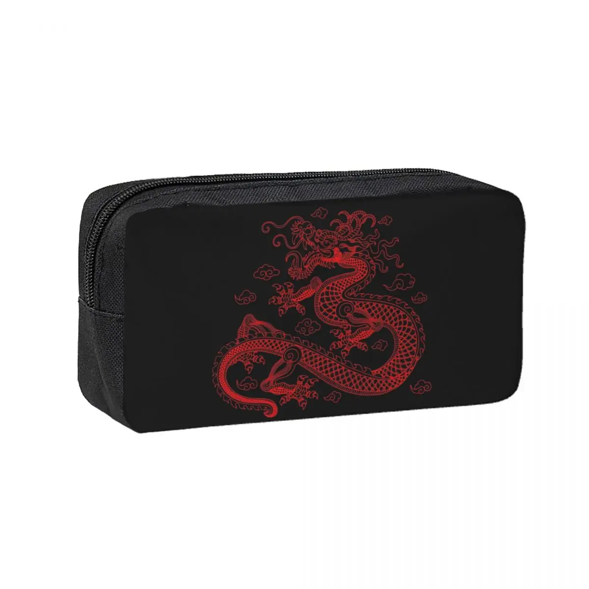 Red Chinese Dragon Pencil Cases for Students School Pen Box Pencil Bag Big Capacity Pencil Pouch Pen Holder