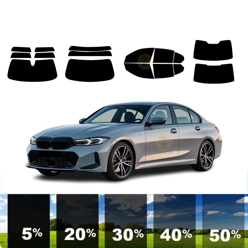 precut Removable Window Tint Film For Car 100% UVR 5%-35%VLT Heat Insulation Carbon ﻿For BMW 3 SERIES 4 DR SEDAN 2019-2023