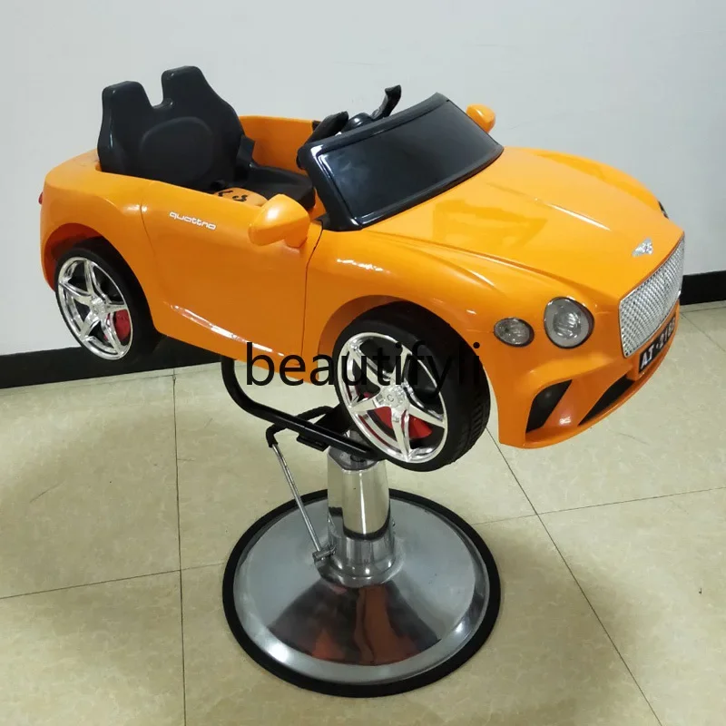 مقعد SS Barber Shop للأطفال لقص الشعر، سيارة رياضية للأطفال، متجر تصفيف الشعر، صالون الشعر، سيارة كهربائية خاصة برسوم كرتونية #4