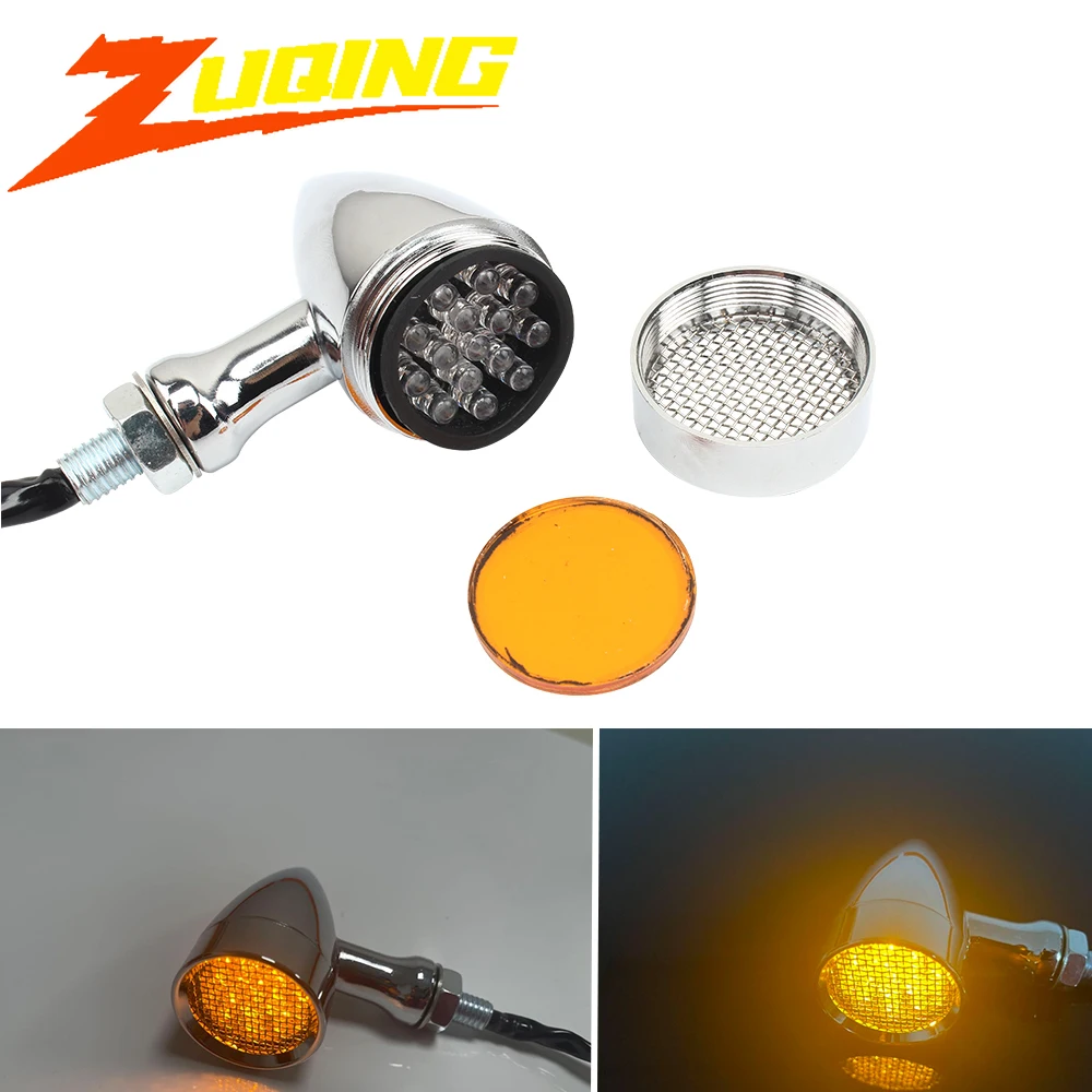 Motorcycle Turn Signal Light Bullet Moto flashing Light for Clignotant Moto Led Fit Kawasaki Suzuki Yamaha Turn signals