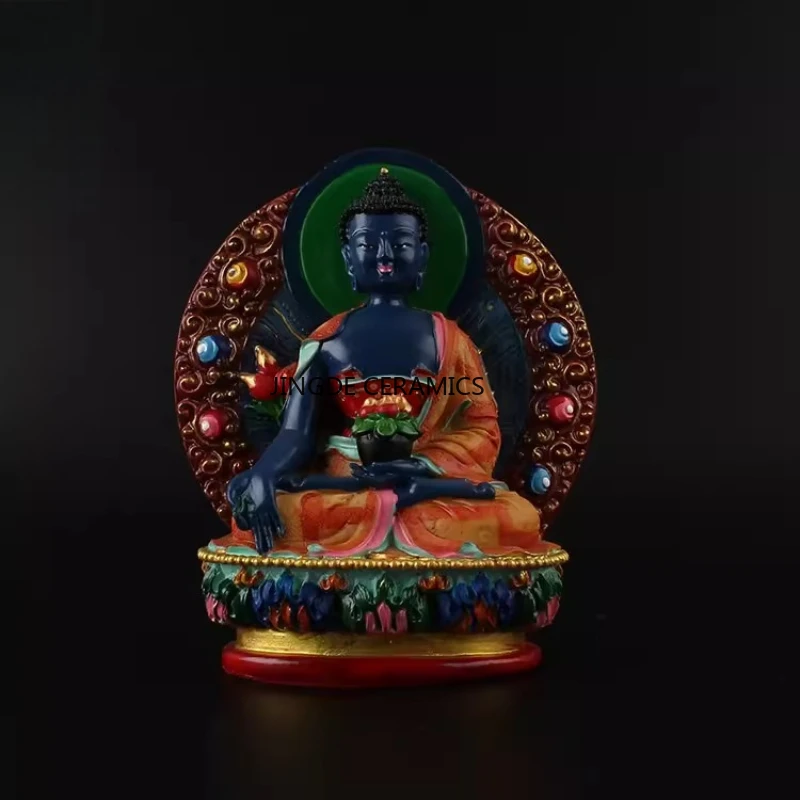 Resin Buddha Statue Home Decoration Household Sacrificial Buddha Statue Feng Shui Buddha Statue Buddhas Hall Decor Chinese Style