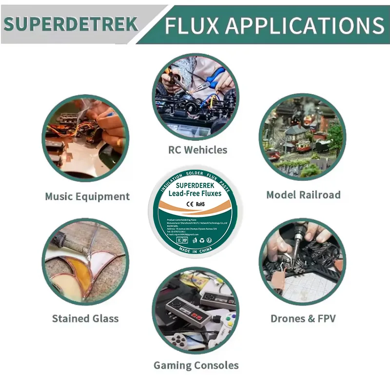 Pâte à souder 35-300g, Flux de colophane, Flux de soudure pour l'électronique, aucun Flux propre pour le soudage de circuits électroniques