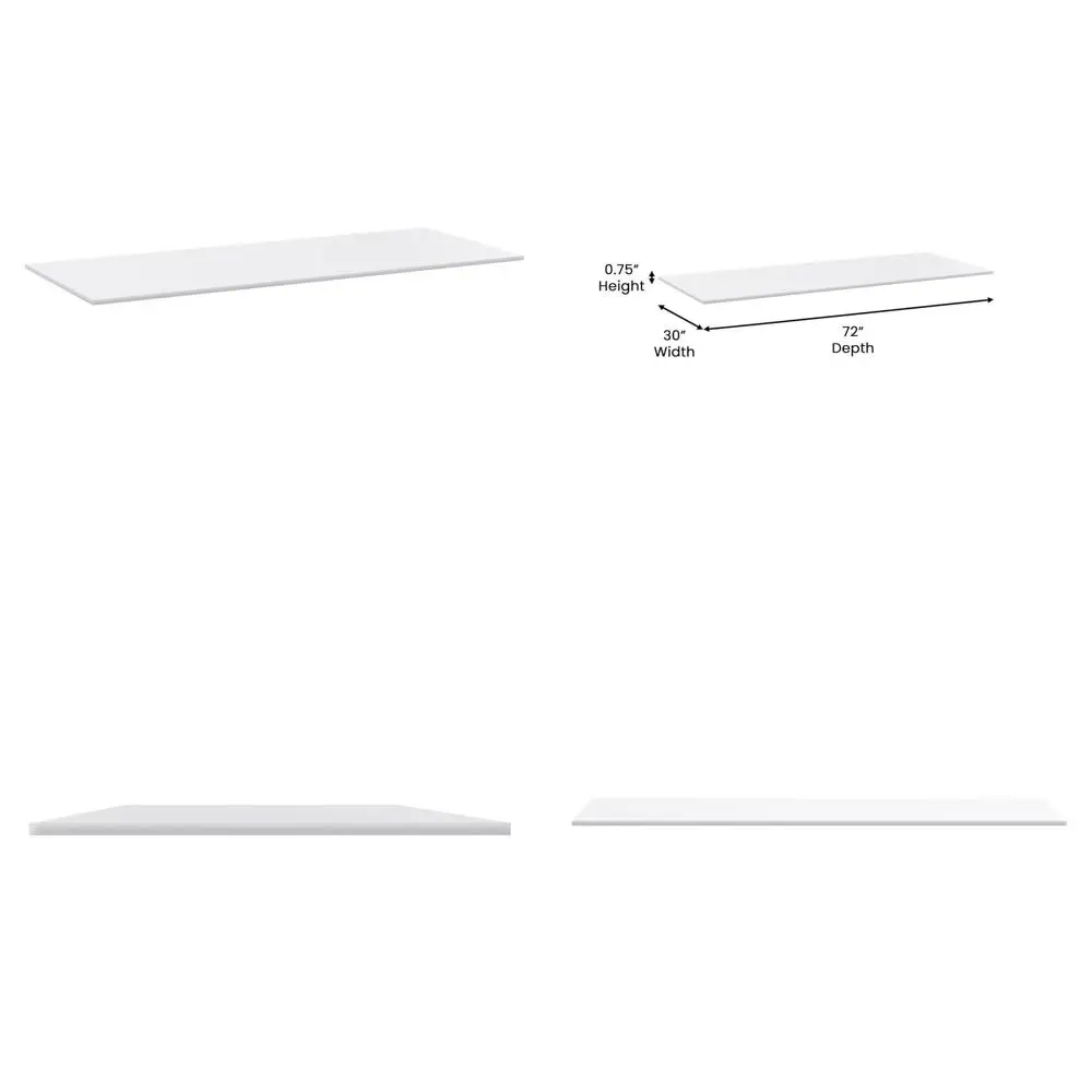 

BizChair Commercial Grade NS Certiied High-Prure 0.75" Thick Poly Top Cutting Board with Brackets or Kitchen Tabletop