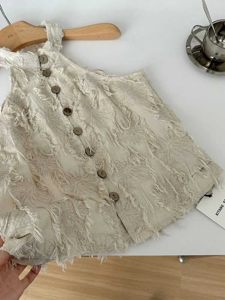Coréen Sle ort Svel col montant gland garniture irt gilet femmes Faionable Chic Hot Girl Ne suspendu Design Commu...