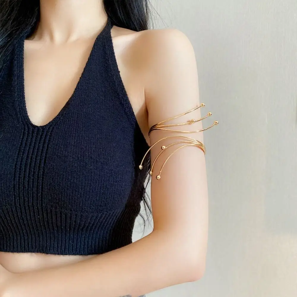 

Adjustable Star Armband Arm Chain Alloy Armlet Opening Cuff Bracelets Body Chain Women Jewelry Circle Upper Arm Bracelet Party