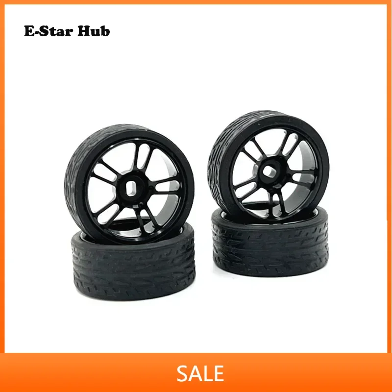

1/28 RC Car Parts Metal Upgrade Two Wide and Two Narrow 26.5mm Outer Diameter Racing Wheel for WLtoys Mosquito Car KYOSHO