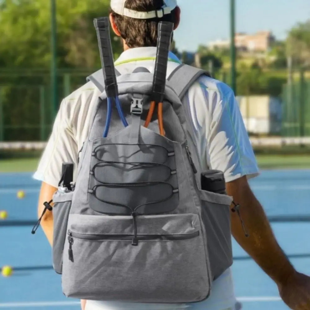 Super Large Capacity Tennis Racket Bag Waterproof Adjustable Tennis Backpack Comfortable with Shoes Bag Sports Fitness Bag Youth