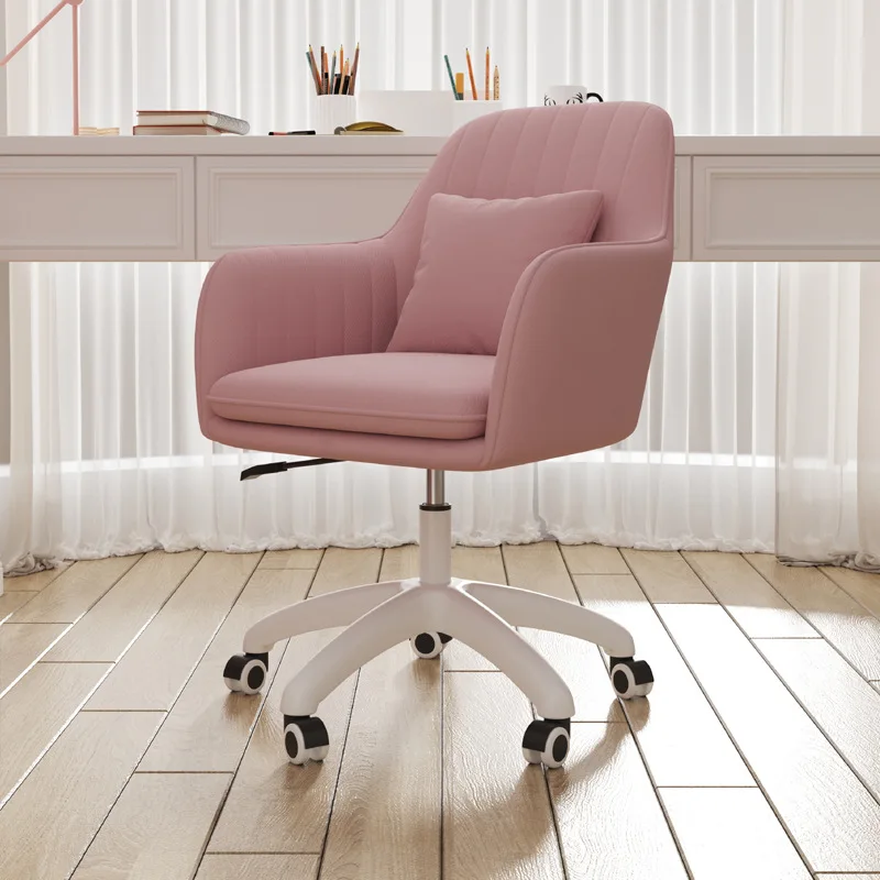 Comfort Long Hours Back Support Gaming Chair for Home Study Dorm Pillow Plush Upholstered Office Chair Study Chair Gaming