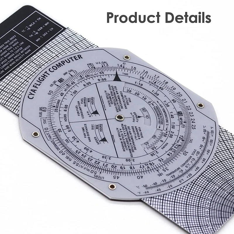 Imagem -05 - Aviação Circular Slide Rule E6b Aviação Plotter Aviação Formação Piloto Formação Estágios Usado