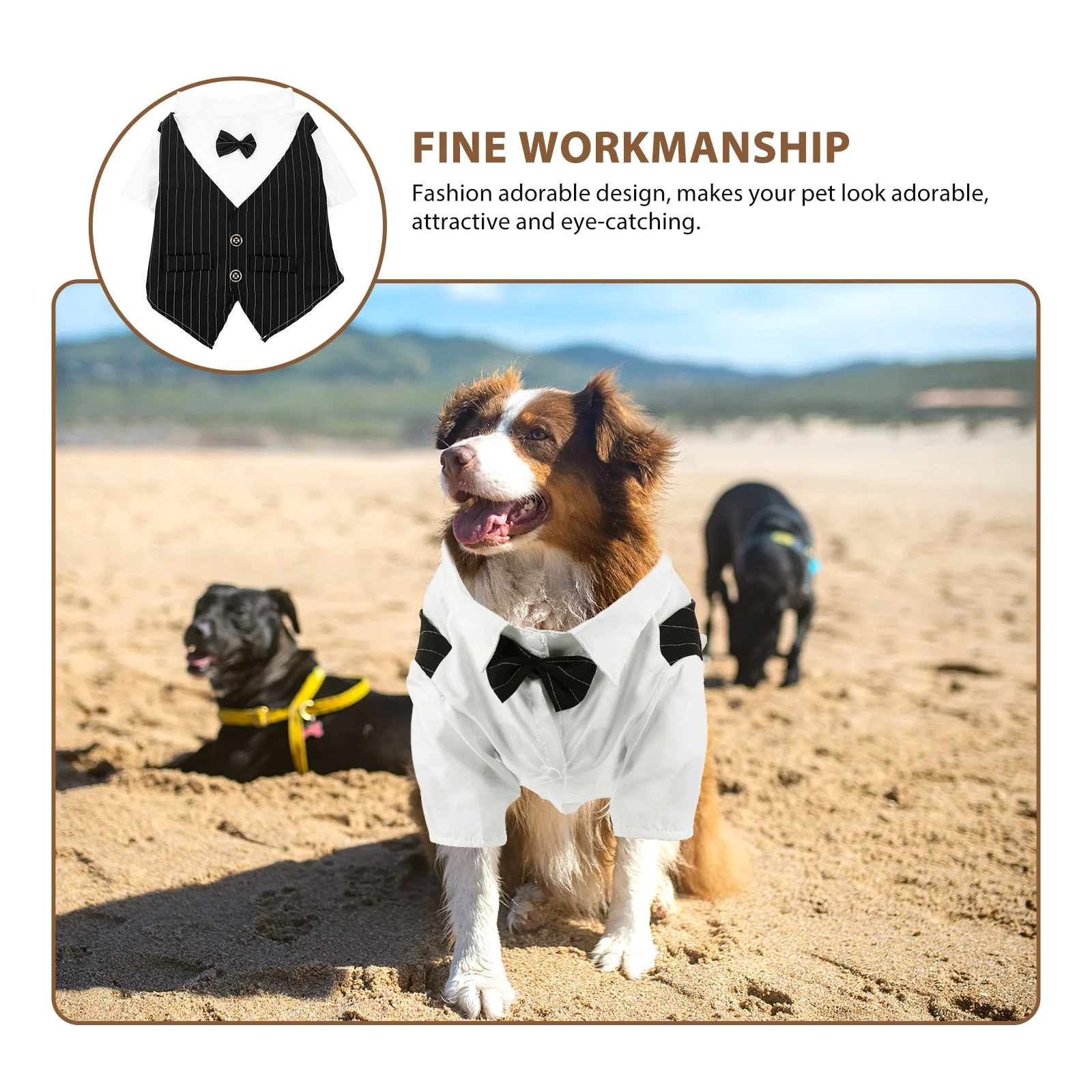 

Adorable Lightweight Pet Costume Dog Suit Cat Formal Dress Premium Material Reusable Washable For Wedding Birthday Decoration