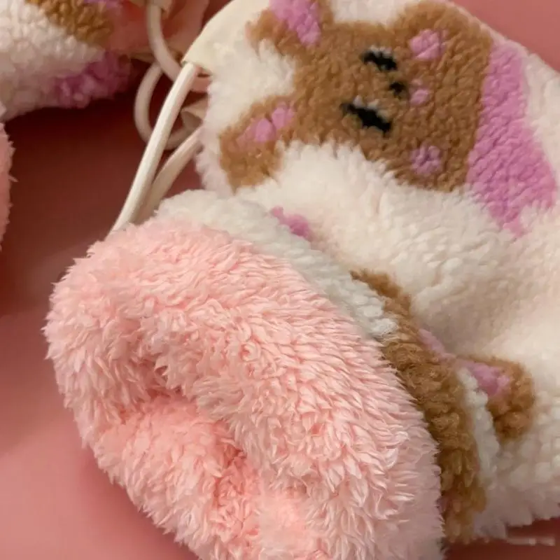 

U13F Windproof Kids Stroller Hand Muffs Outdoor Sports Mittens Cartoon Hand Warmers