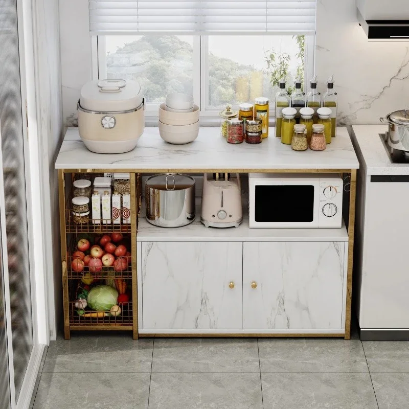 Kitchen rack Floor-to-ceiling multi-layer microwave oven storage rack Household multi-functional storage rack