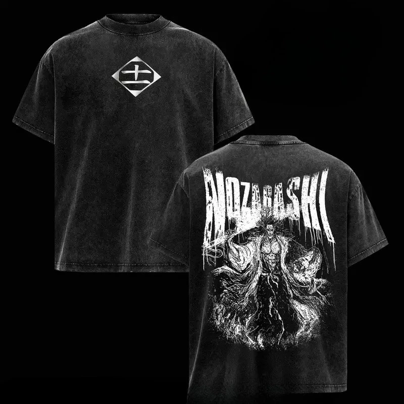 BLEACH Zaraki Kenpachi Graphic Tshirt Men Women Clothing Short Sleeve Cotton T-shirts Washed Tee Harajuku Unisex Loose T Shirt