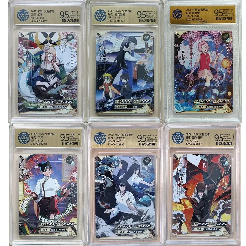 KAYOU Naruto Card CR Card 9.5 Graded Card Rating Card Rare Tsunade Haruno Sakura Temari Collectible Card Boy Toy Gift