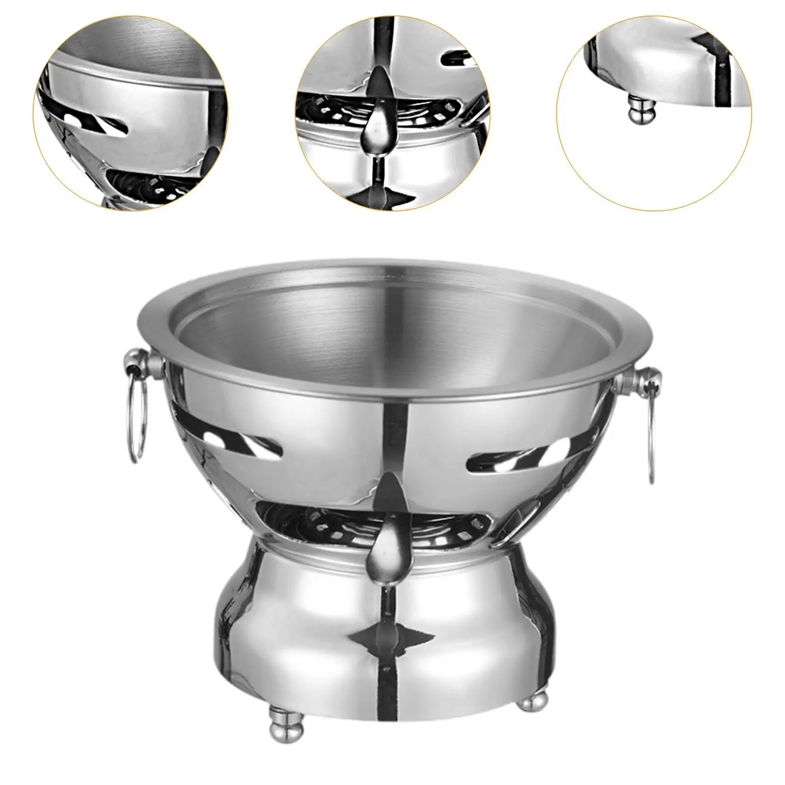 Shabu Hot Pot Chafing Dish Stainless Steel Practical Cooking Pot Sturdy Hot Pots - view 5