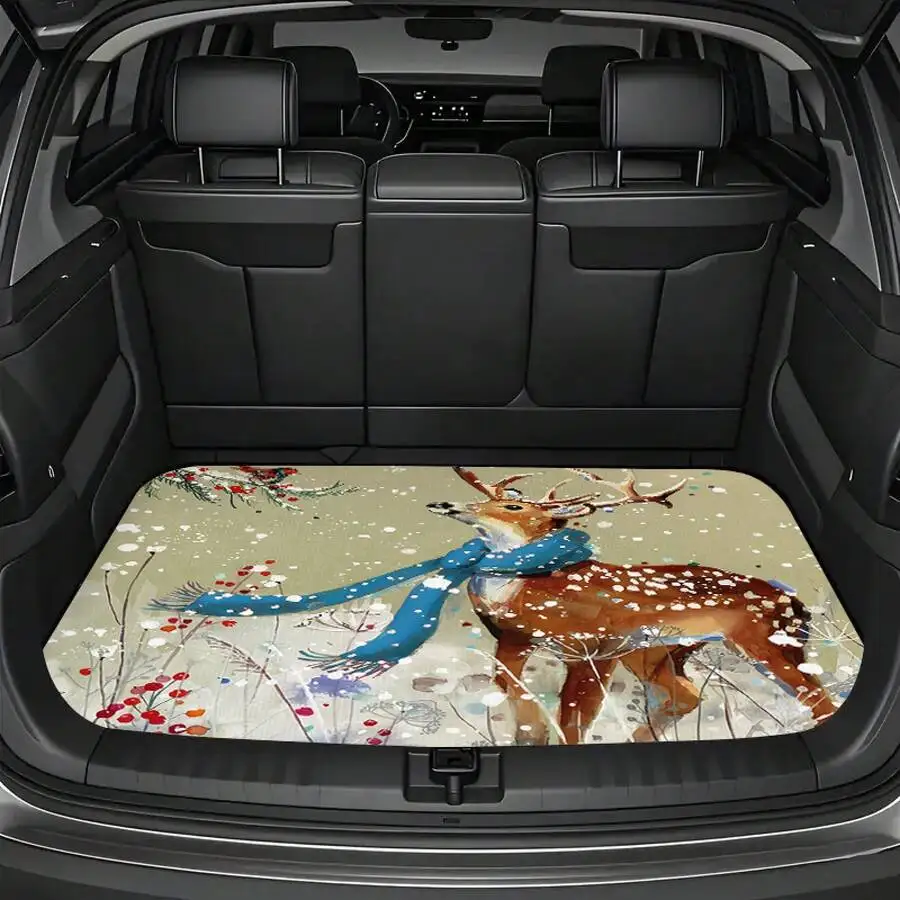 

Fashionable Car Trunk Mat With Deer Pattern Print For SUVs Cars Trucks