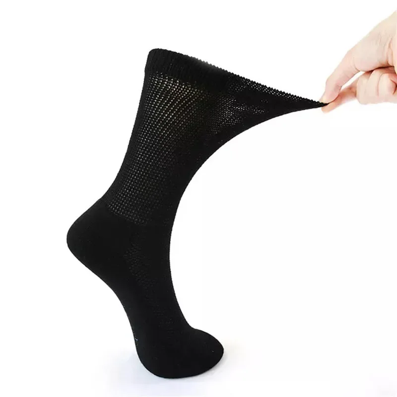 Diabetic Over The Calf Socks Cotton Loose Socks Black White Maternity Confinement Anti-edema