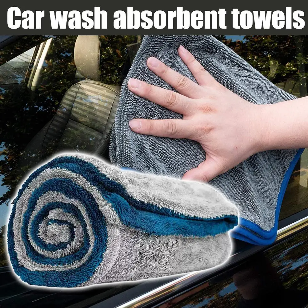 AB Double Sides Car Wash Microfiber Towel Cleaning Drying Cloth Drying Towel Car Care Detailing Car Wash Towel Supplies