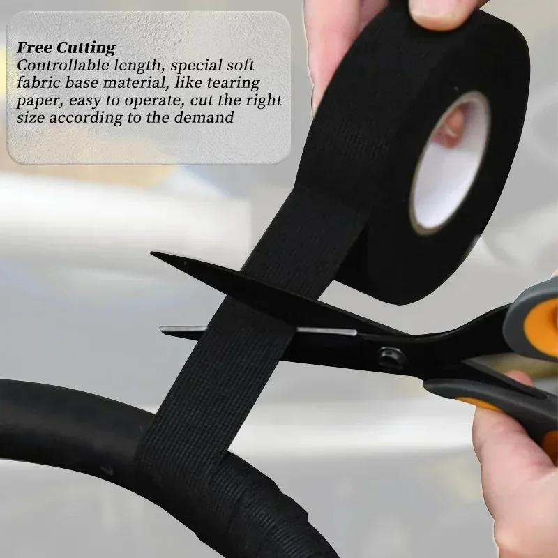 Electrical Insulating Tape Heat Resistant Harness Tape 15MM Car Cable Harness Wiring Loom Protection Waterproof Tape