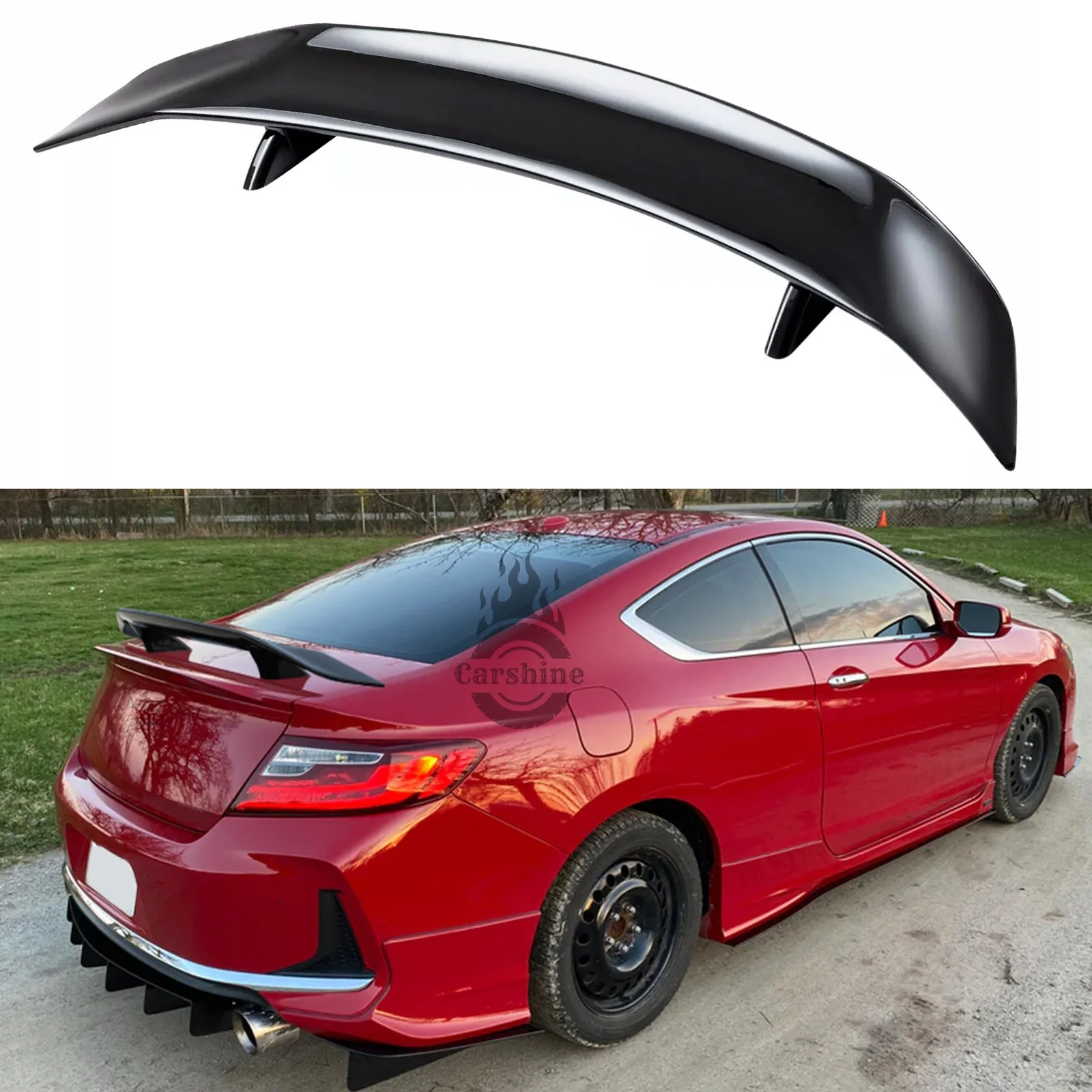 

46" Gloss Sporty Racing Rear Trunk Spoiler GT Wing For Honda Accord Sedan Coupe