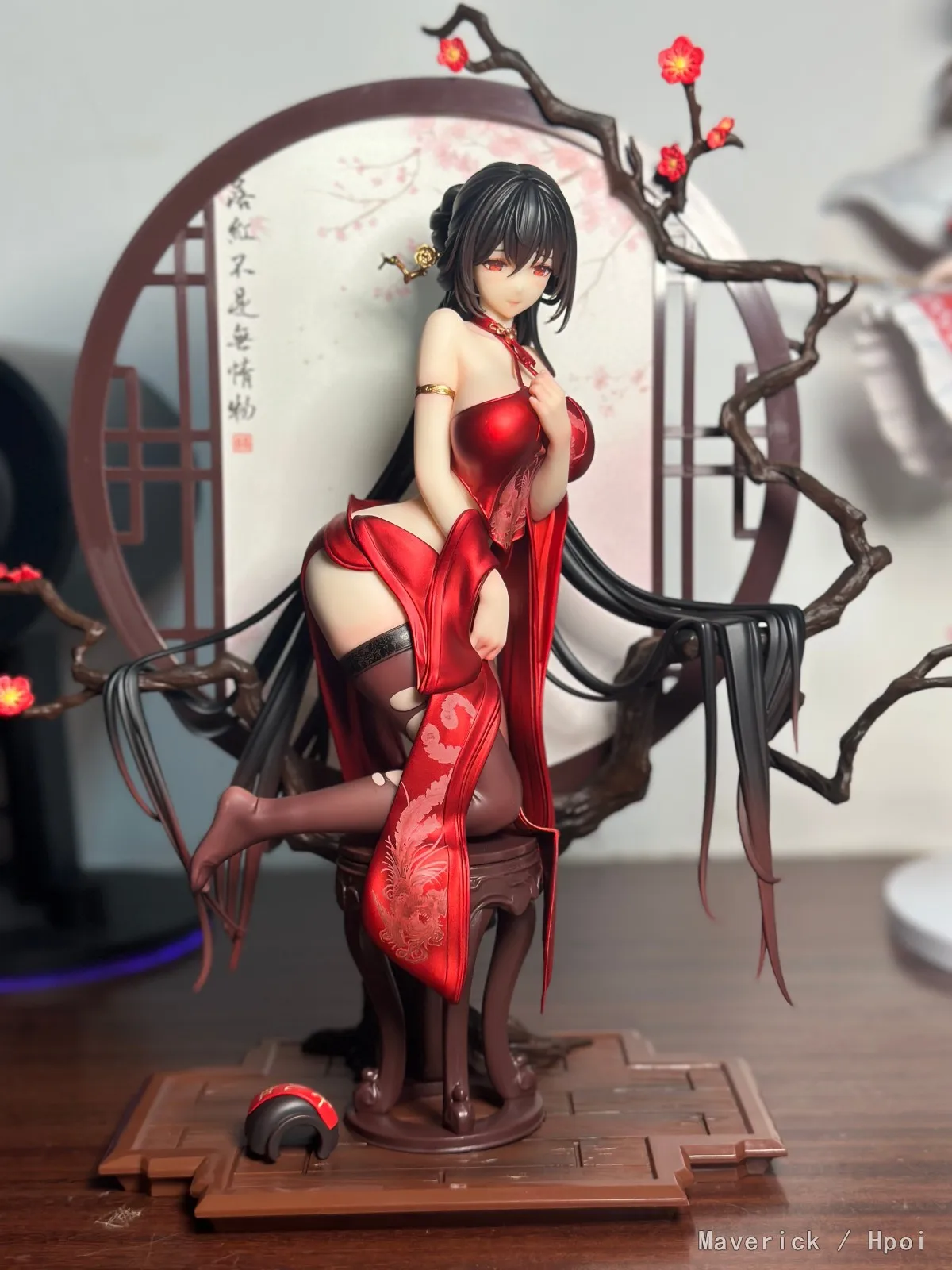 Nowość w magazynie Oryginalna figurka BearPanda 1/6 z serii Chinese Aesthetic, Luo Hong, model anime z PVC, zabawka, ozdoba