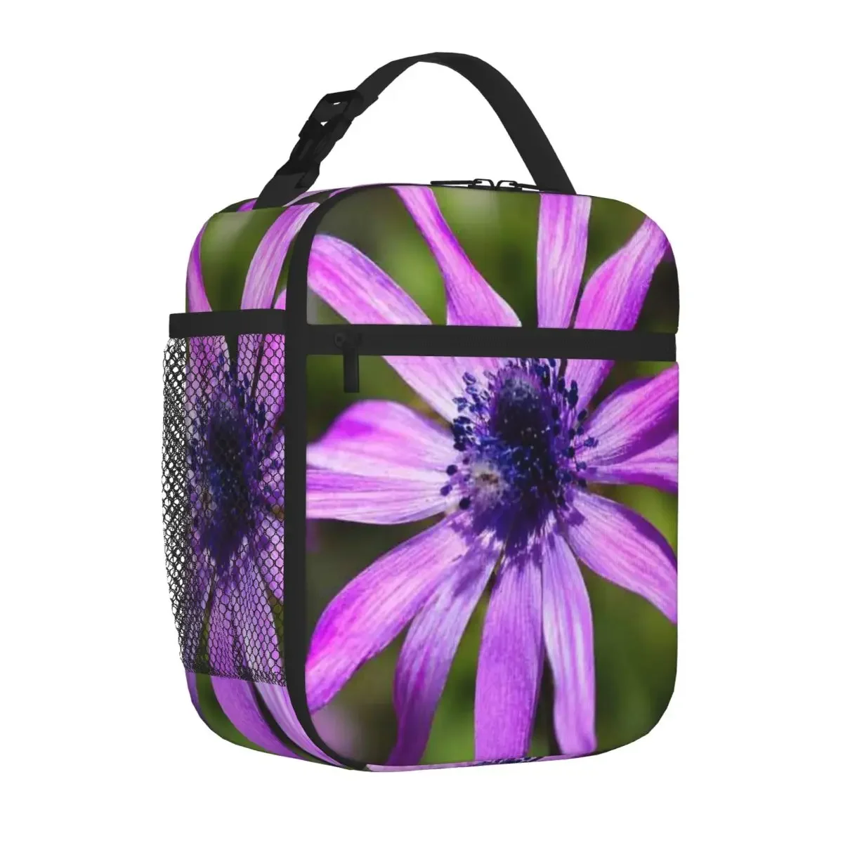 Bestselling Purple Anemone Bloom Premium Botanical Macro Photography Modern Thermal Food Carrier Fishing Trip Student Lunch Bag