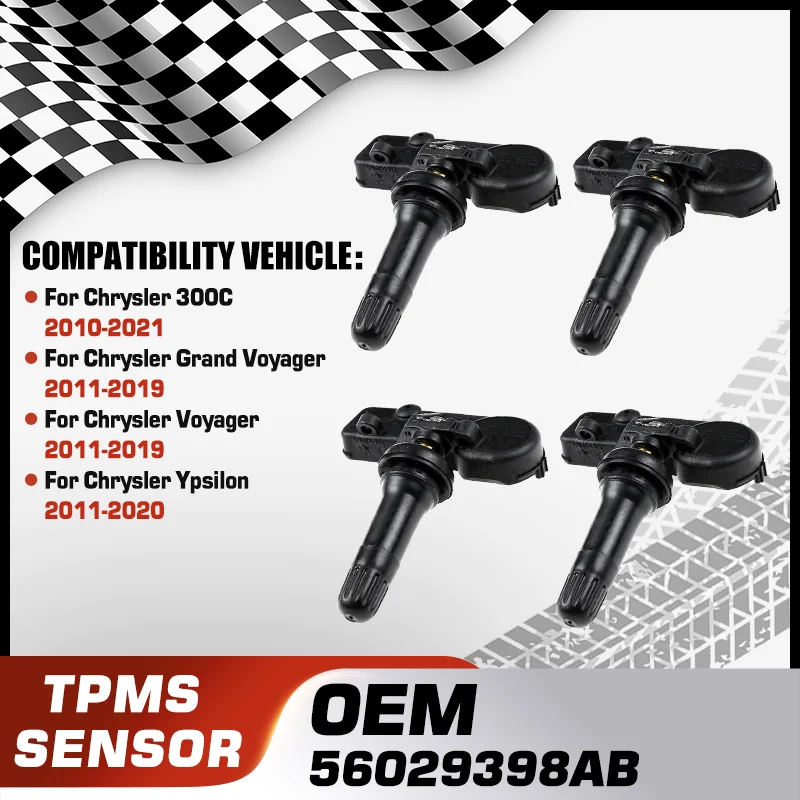 

56029398AB TPMS Tire Pressure Monitor Sensor For Chrysler 300C Chrysler Grand Voyager Chrysler Voyager Chrysler Ypsilon 433 MHz