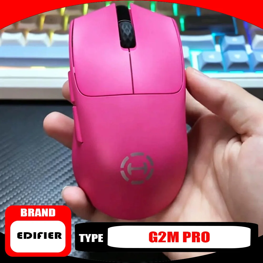 Edifier Hecate G2M Pro Tri Mode Wireless Mouse 65g Hot Swappable Dual Silent Click Ergonomic for Gaming Office PC Durable