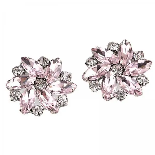Alloy Crystal Shoe Clips for Sandals Bridal Shoe Patch Flower Brooches Shoes Accessories Decoration for Women Heels Hats