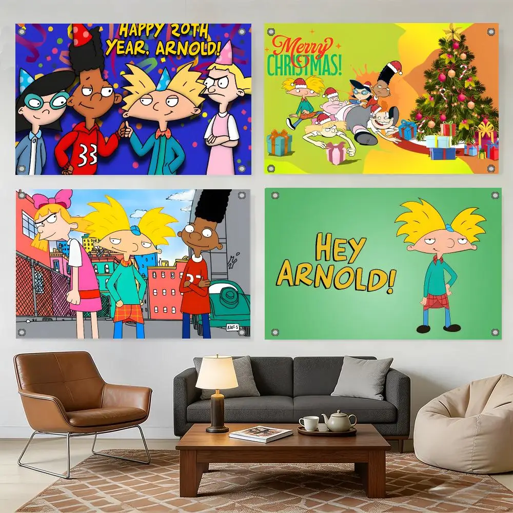 Hey Arnold! Flags wall hanging flag,indoor outdoor flag,patio yard decor,home wall art decor