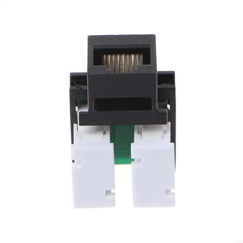 E1PF 5Pcs RJ45 CAT5E Keystone Insert, Down Keystone Adapter, Black