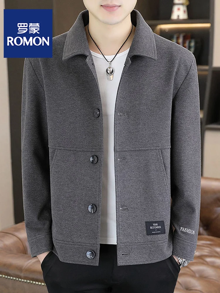 

Универсальная приталенная повседневная куртка в корейском стиле для бизнеса и отдыха, с отложным воротником, мужская верхняя одежда, модное летнее пальто