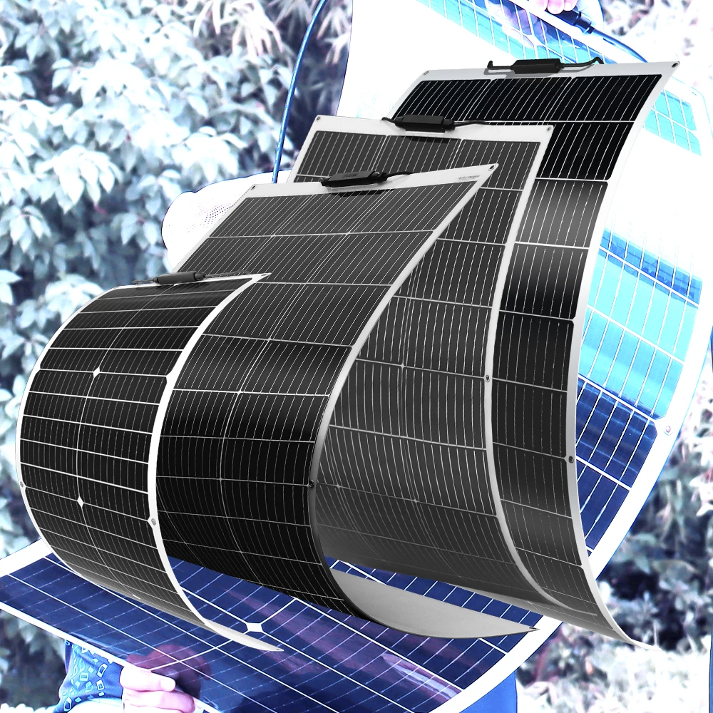 

XINPUGUANG Flexible Solar Panel Module 50W 80W 100W 120W 150W Charger For 12V 24V battery light camping car Caravan Yach