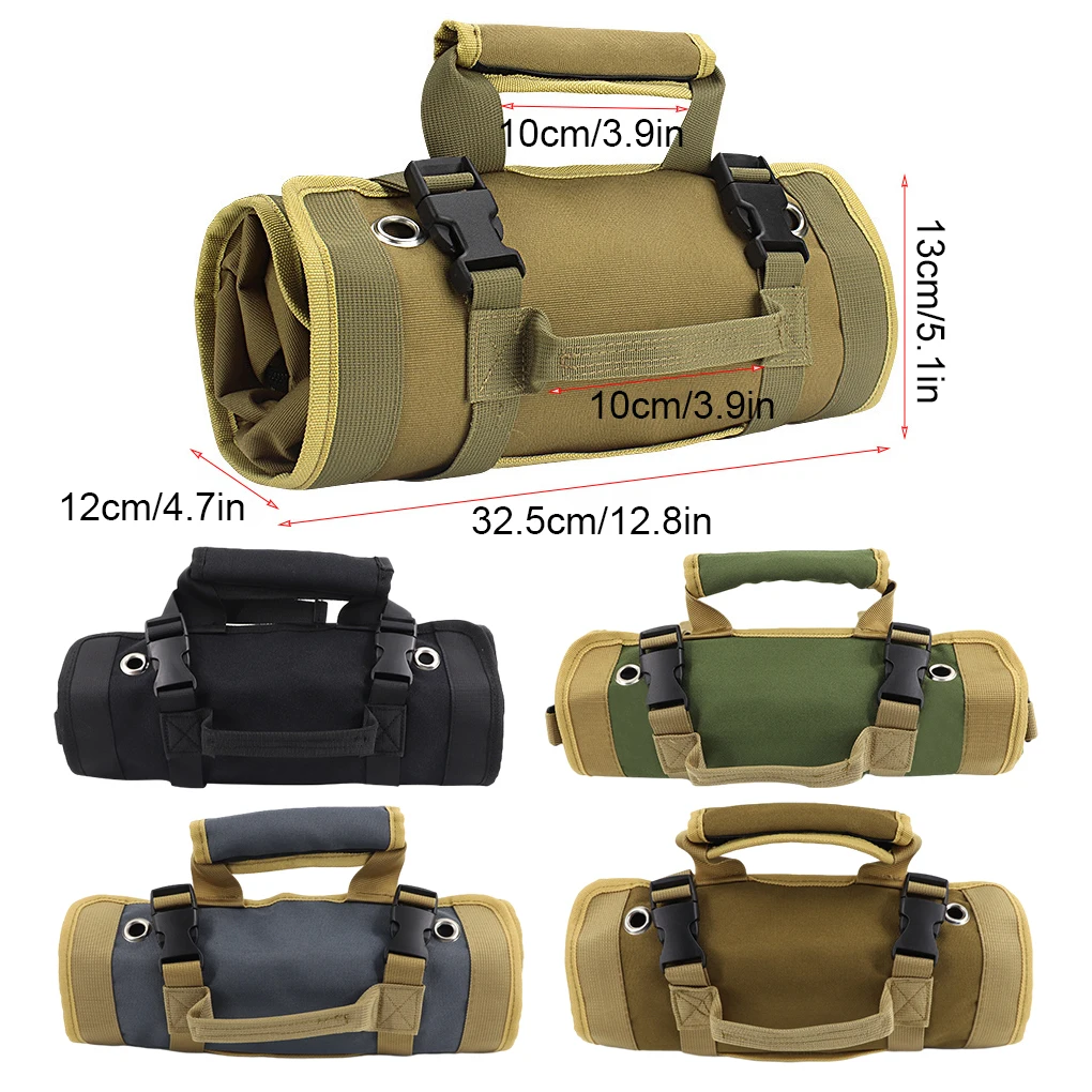 

Multi-Purpose Hardware Tool Bag Professional Multi-Pocket Rolled Portable Pliers Wrench Storage Bag Waterproof Storage Bag