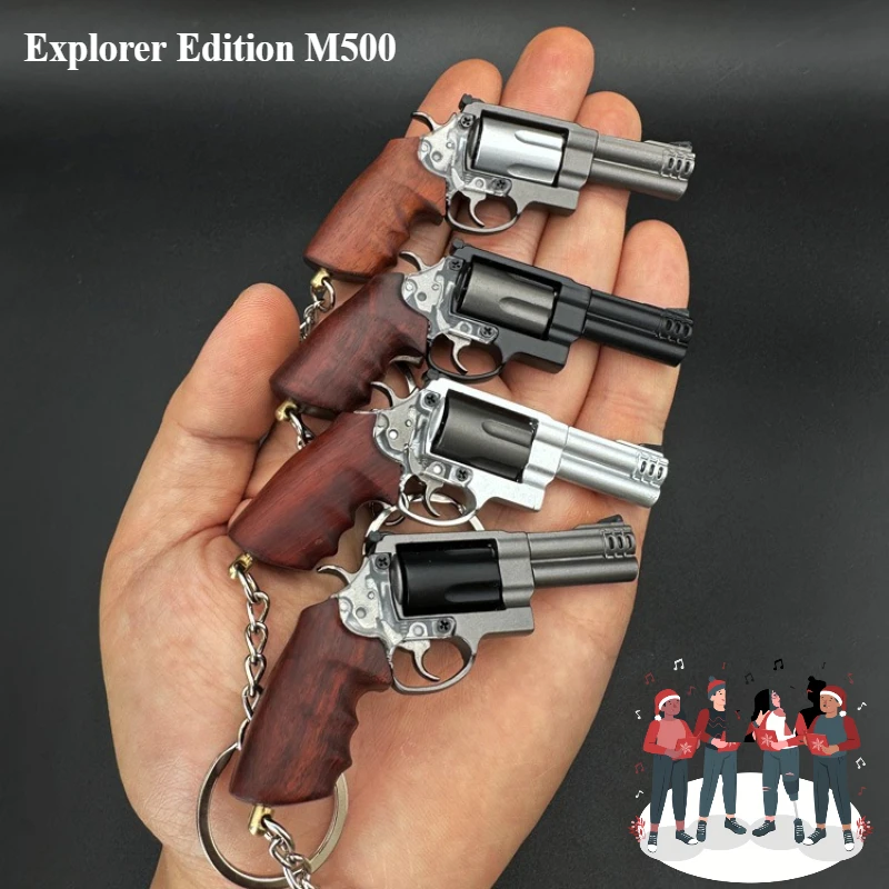 New Exploration Edition M500 Solid Wood Handle Revolver Mini Gun Model Detachable Decompression Toy Men's Gift