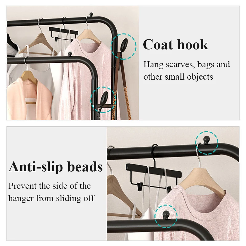 Clothes Hanger Coat Rack Waterproof Drying Racks Wardrobe Closet Shoe Rack Indoor Floor Hanger Storage